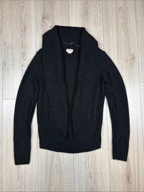 Mossimo Supply Co. Black Cable Knit Cardigan Size S/P